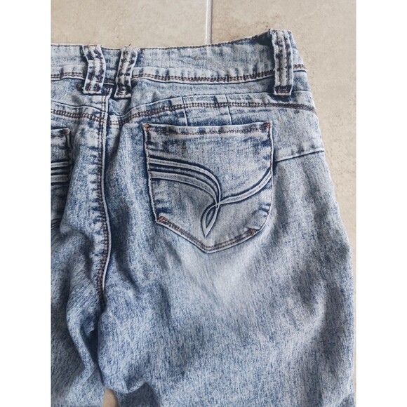 YMI Wannabettabutt Womens Skinny Jeans Size 7 Acid Wash Denim Stretch Y2K Low - Picture 3 of 16